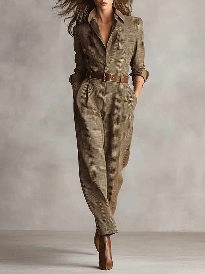Textured sleeveless jumpsuit by Bennett and Lowe, featuring a fitted silhouette and stylish design.