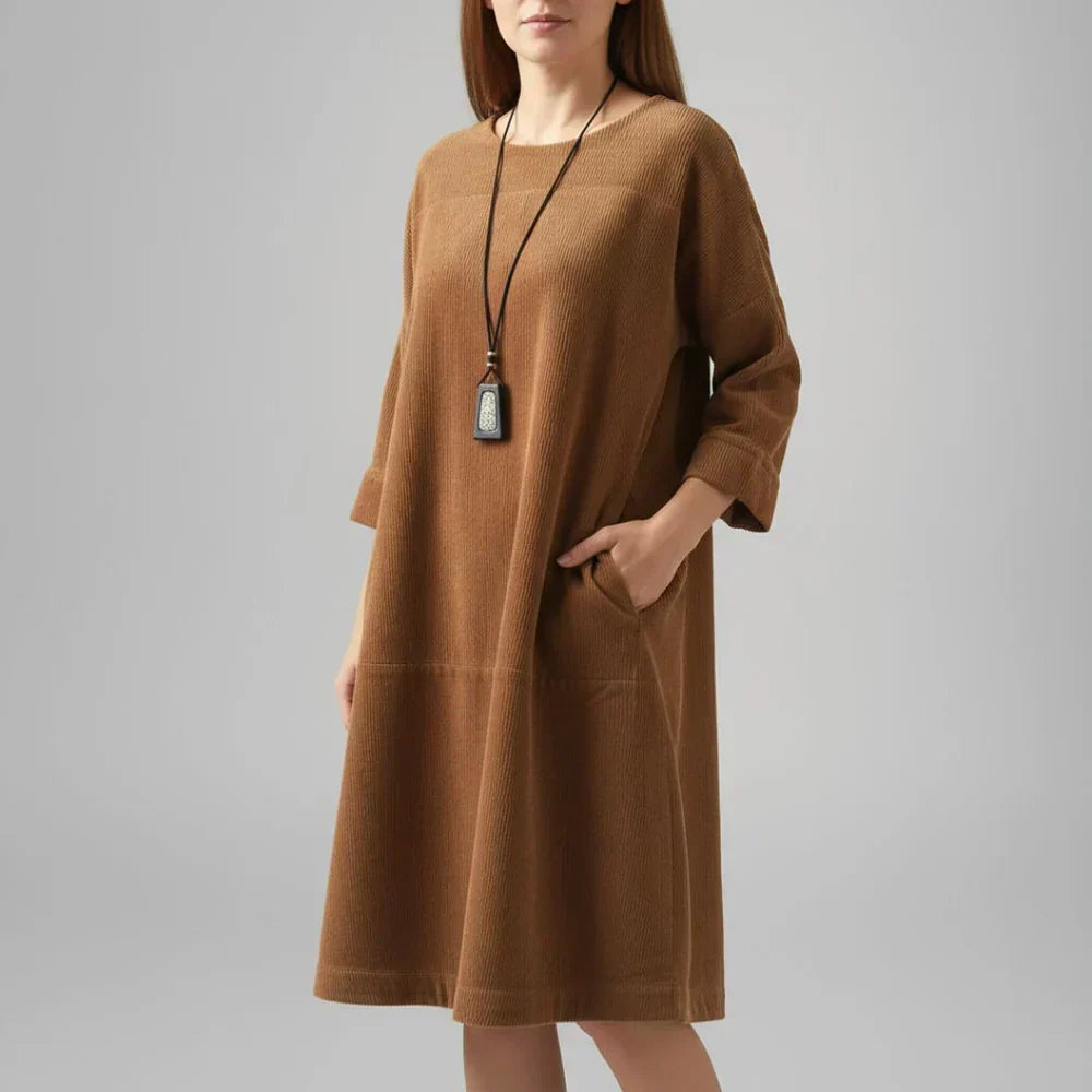Maura | Relaxed Round-Neck Pocket Dress