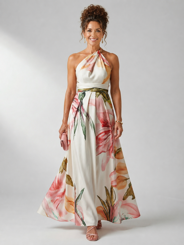 Amiel | Light Floral Maxi Dress