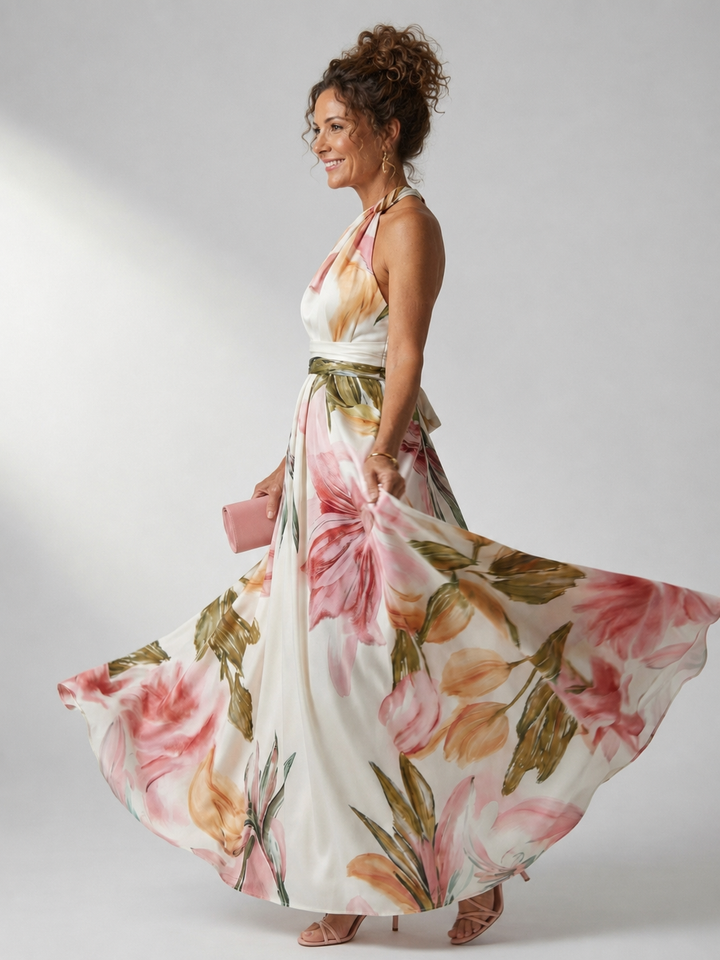 Amiel | Light Floral Maxi Dress