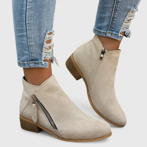 Orthopedic women's boots by Bennett and Lowe, featuring supportive design and sturdy sole for comfortable walking.