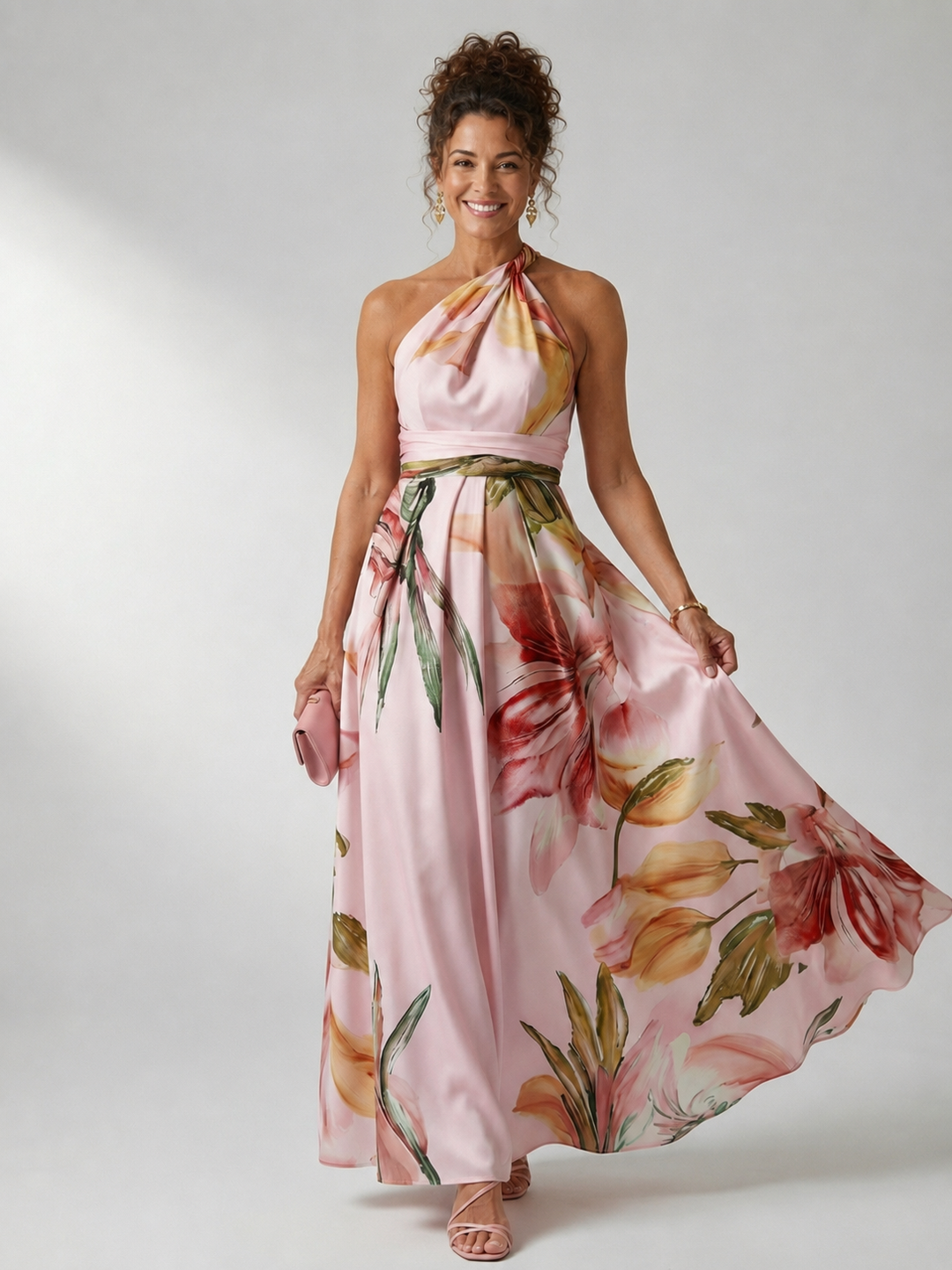 Amiel | Light Floral Maxi Dress