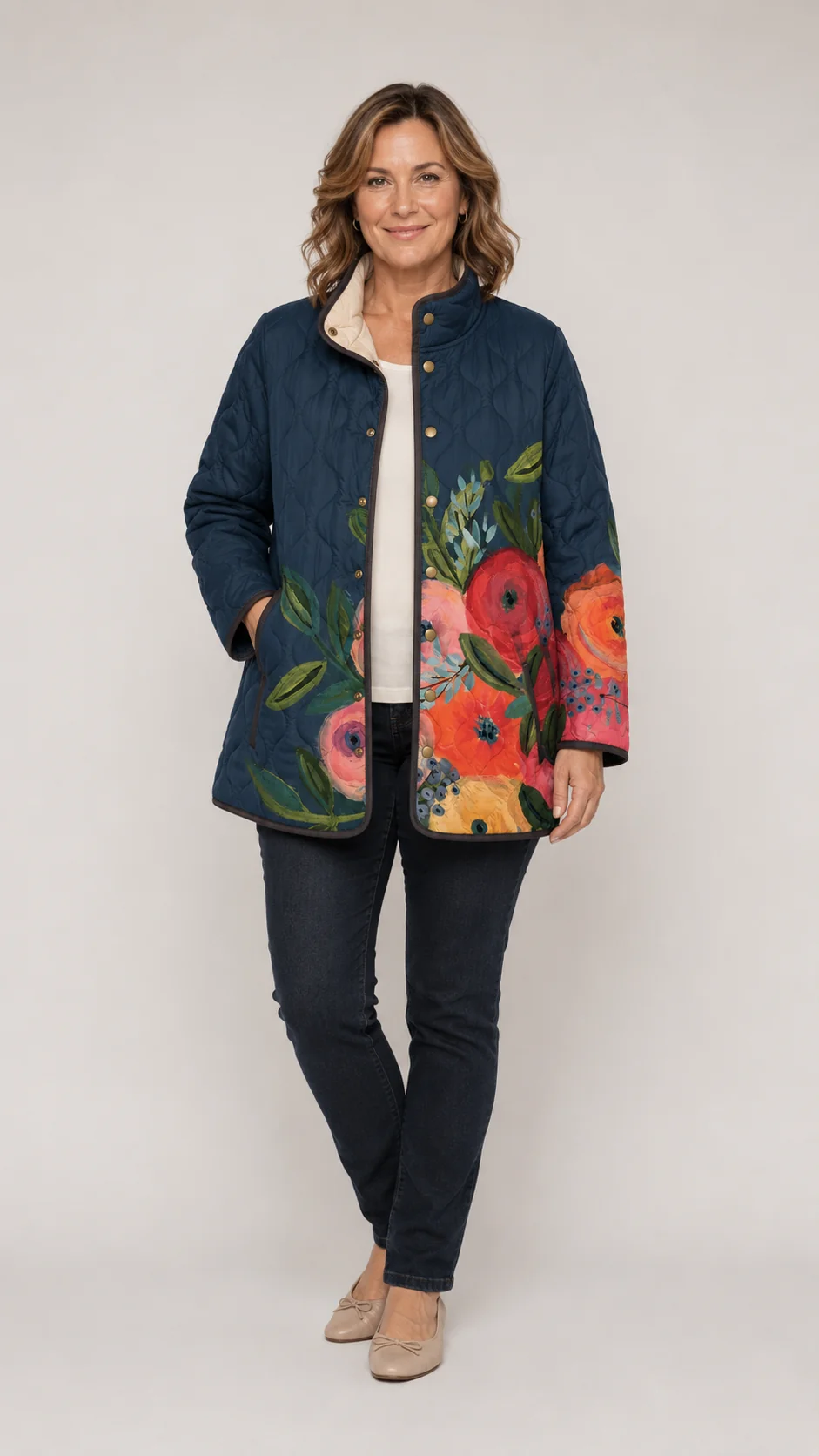 Adelaide | Vintage Floral Quilted Jacket