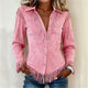 Delphine | Fringe Yoke Button-Front Shirt