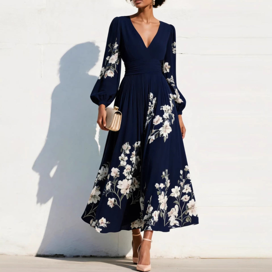 Danielle | Puff Sleeve Midi Dress for Women