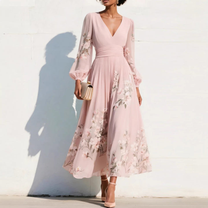 Danielle | Puff Sleeve Midi Dress for Women