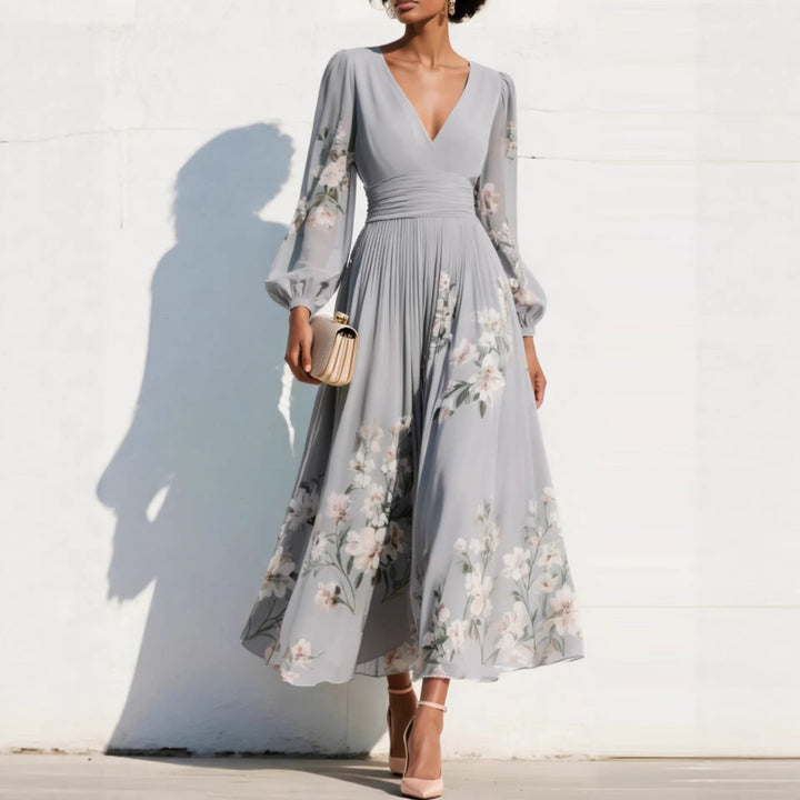 Danielle | Puff Sleeve Midi Dress for Women