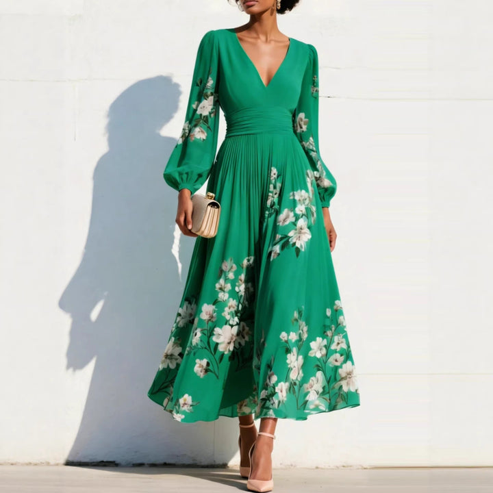Danielle | Puff Sleeve Midi Dress for Women
