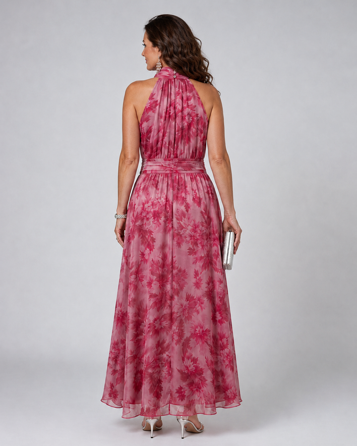 Avien | Soft Halter Neck Midi Dress