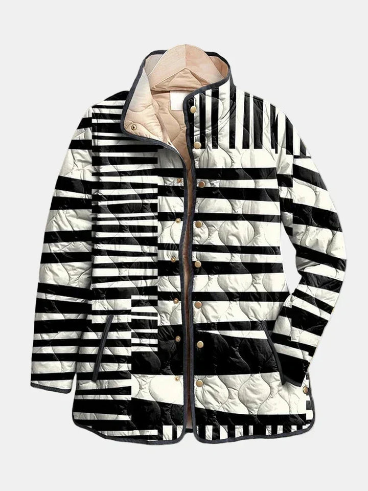 Josephine | Abstract-Print Quilted Jacket