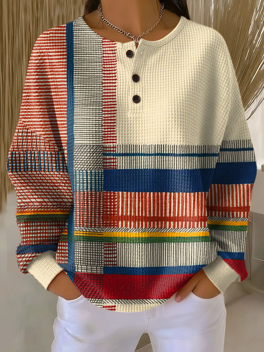 Milene | Waffle-Knit Long-Sleeve Sweater for Women