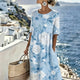 Skye™ | Elegant Floral Coastal Midi Dress