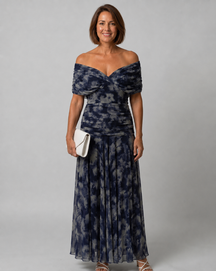 Calen | Off Shoulder Flow Midi Dress