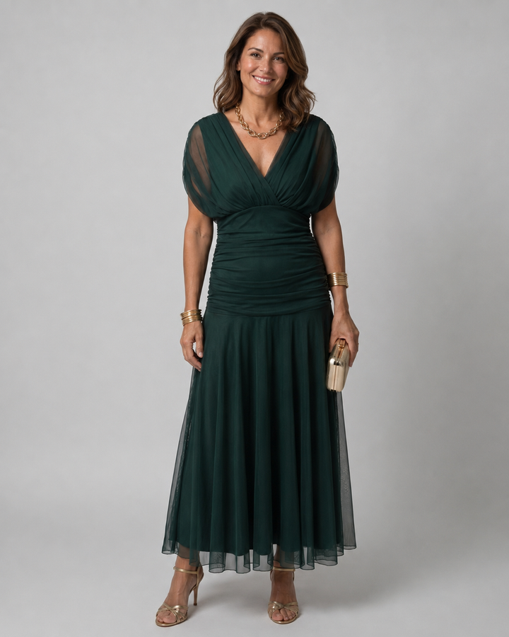 Calen | Off Shoulder Flow Midi Dress