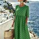 Harper™ | Emerald Polka Dot Midi Dress