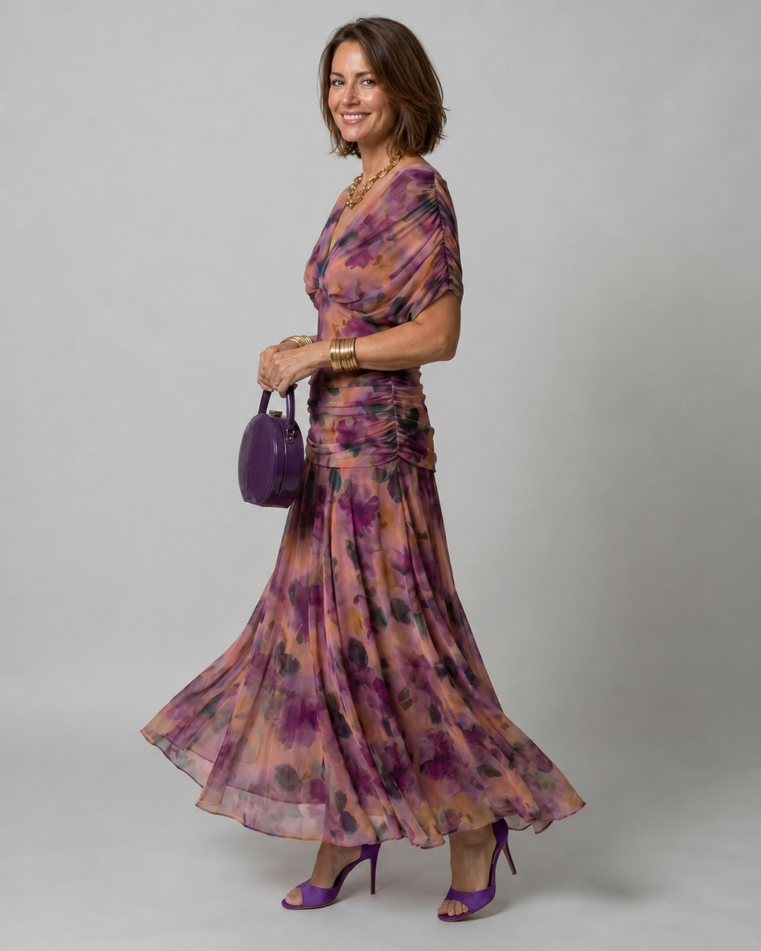 Calen | Off Shoulder Flow Midi Dress