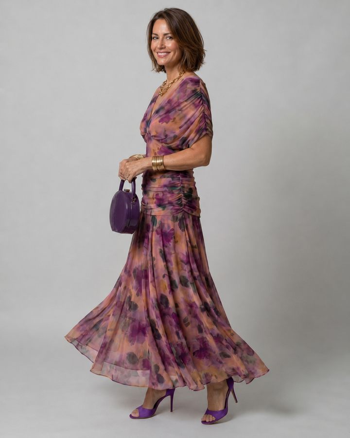Calen | Off Shoulder Flow Midi Dress