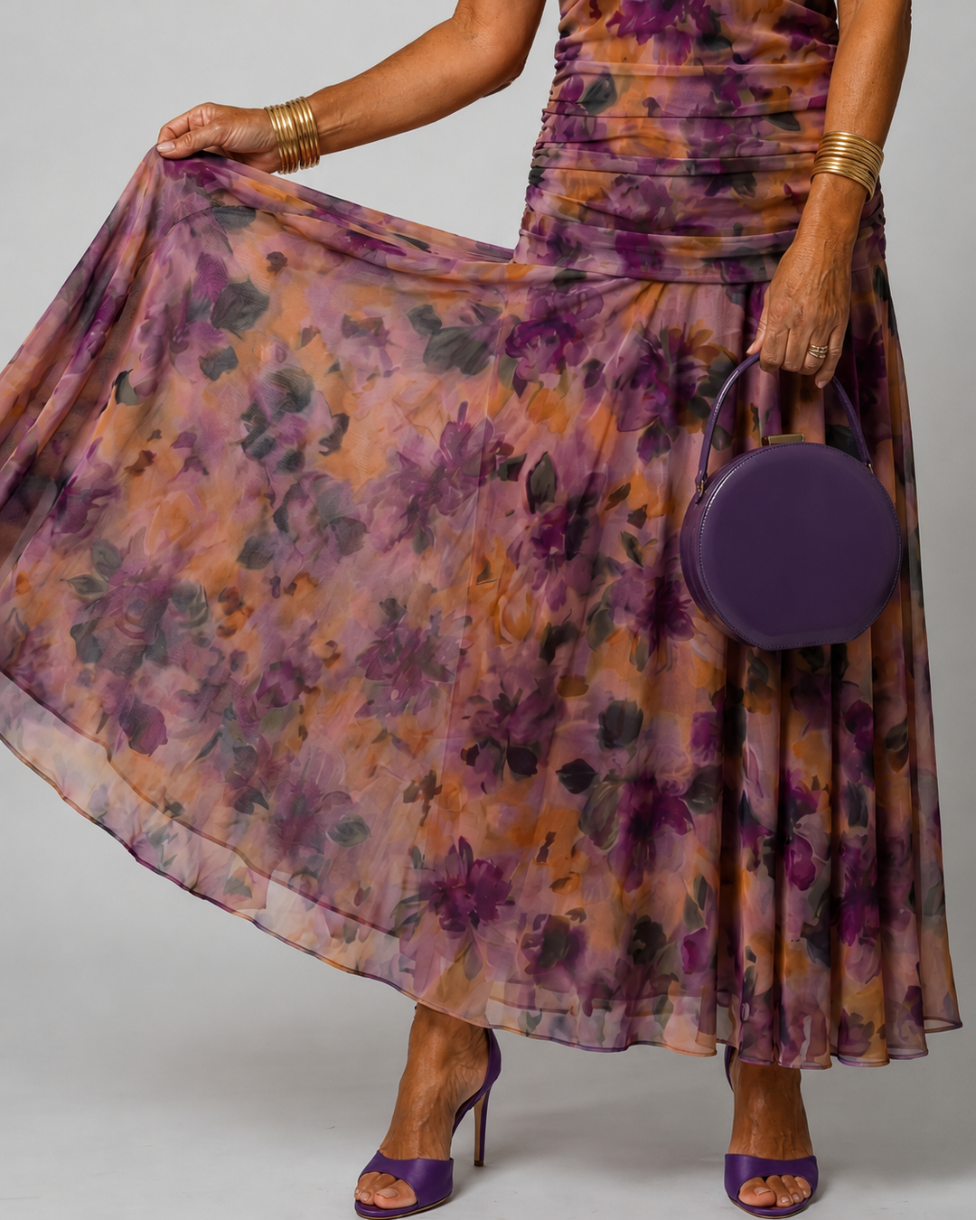 Calen | Off Shoulder Flow Midi Dress