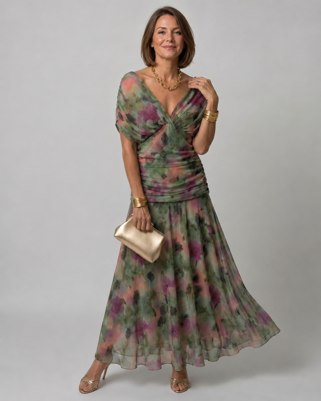 Calen | Off Shoulder Flow Midi Dress