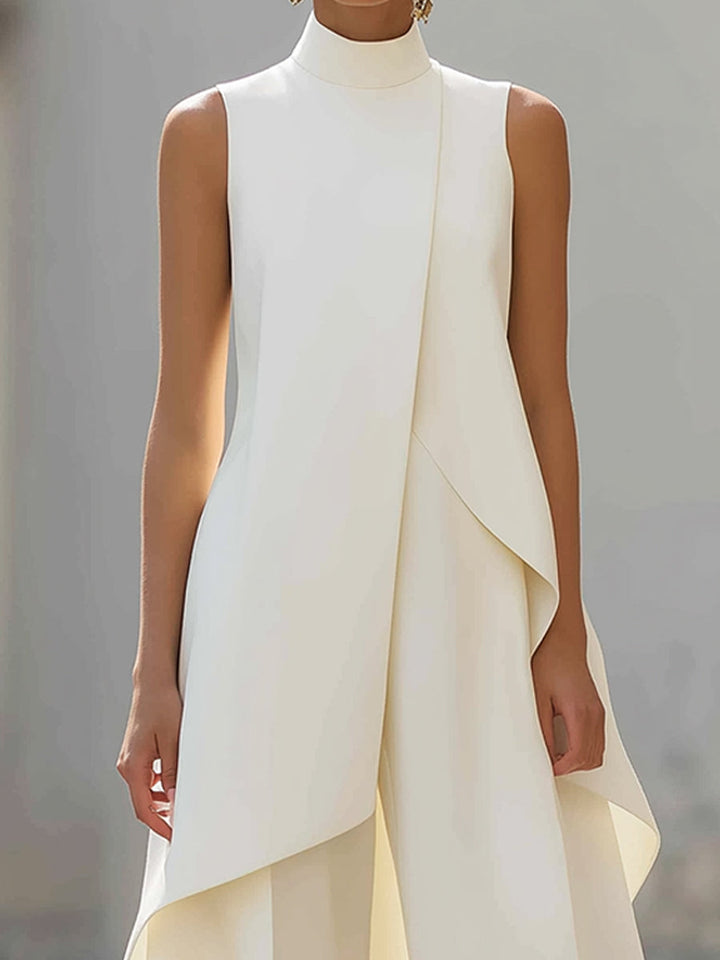 Martina high-neck wide-leg jumpsuit by Bennett and Lowe, shown in black, with tailored fit and stylish wide-leg design.