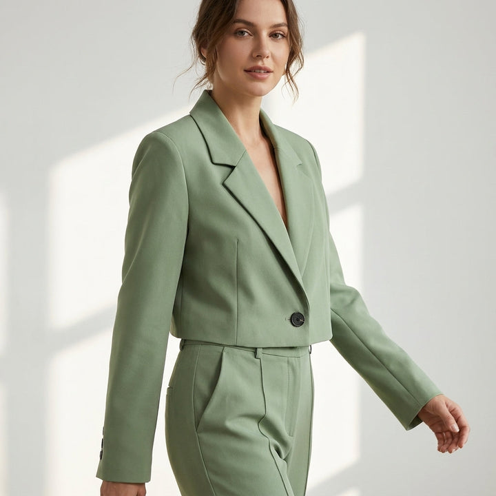 Ondine | Cropped Notch Lapel Blazer