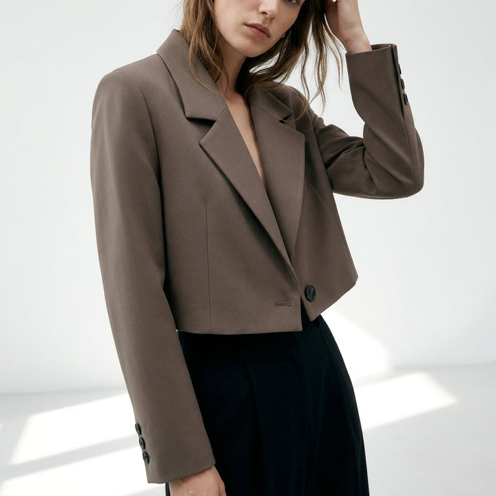 Ondine | Cropped Notch Lapel Blazer