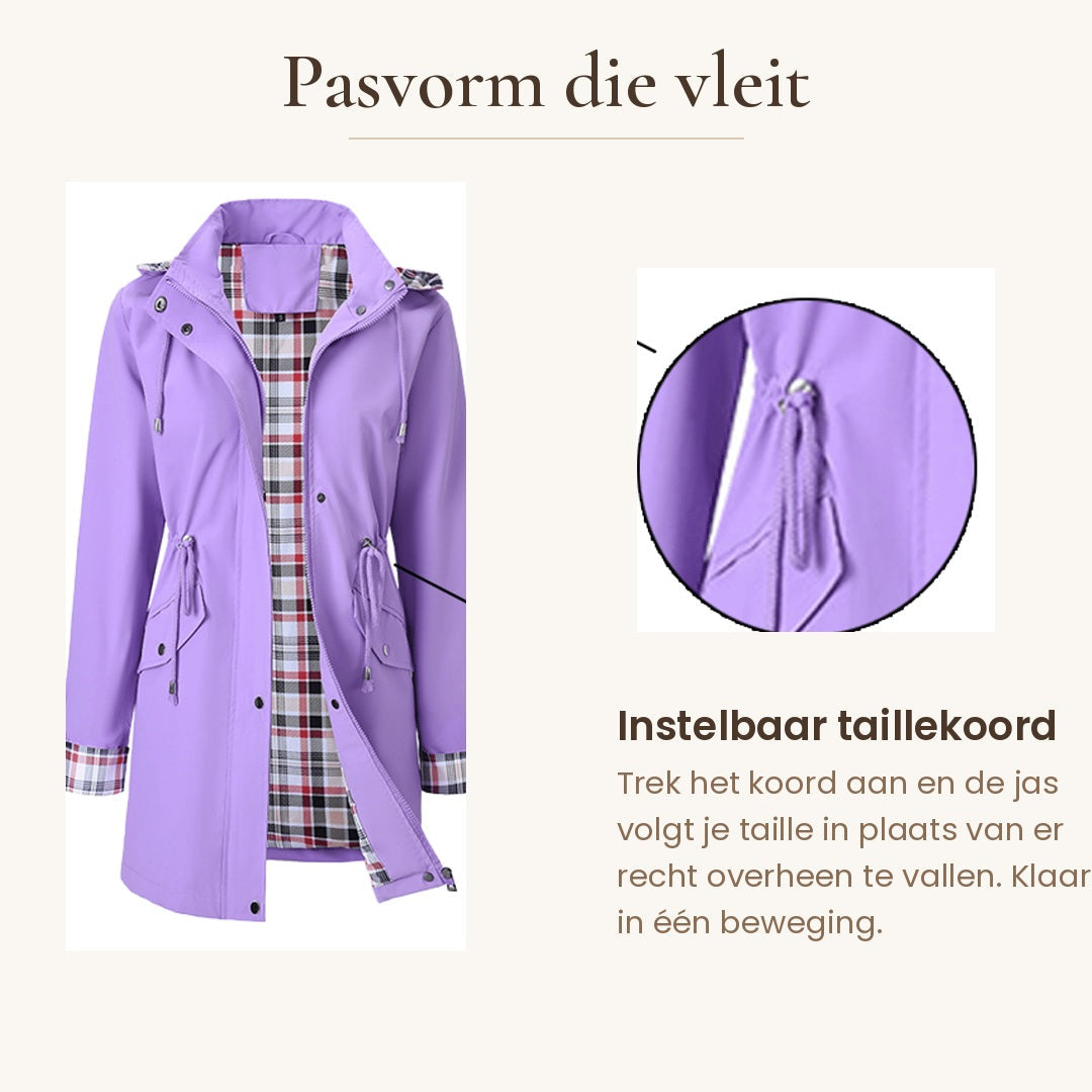 Lauren | Waterproof 3-in-1 Detachable-Hood Rain Coat for Women
