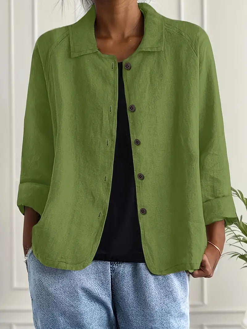 Marilla | Lightweight Button-Front Shirt Cardigan for Women