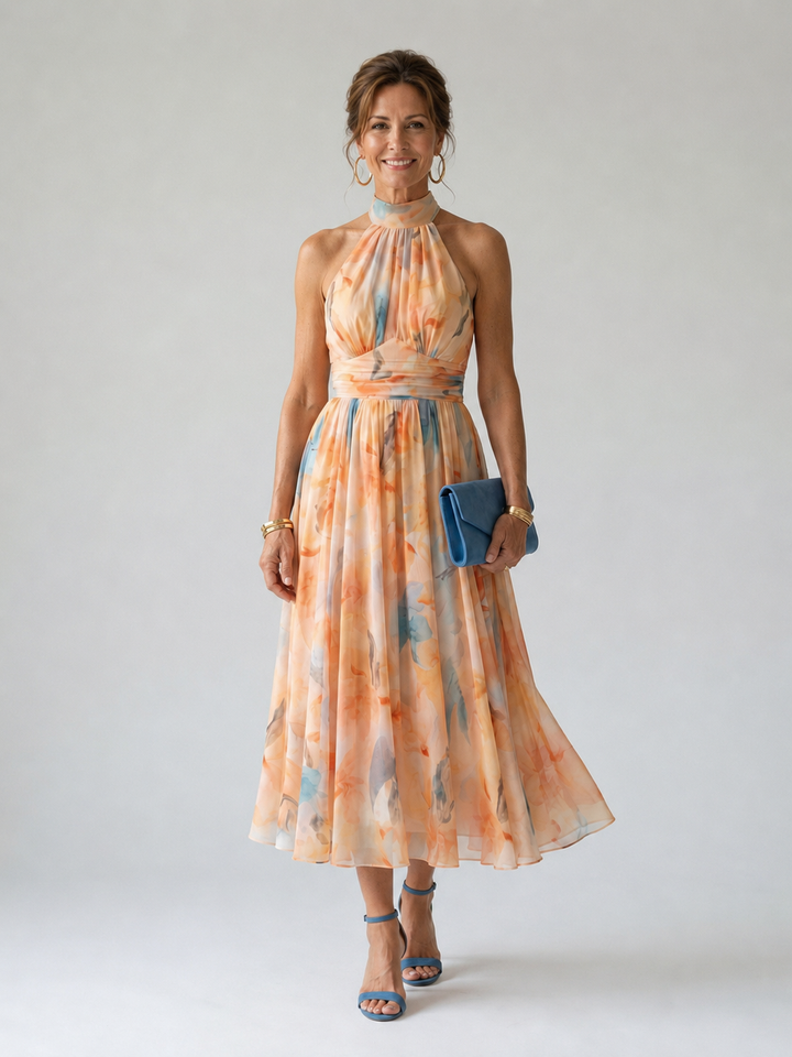 Elin | Soft Halter Midi Dress