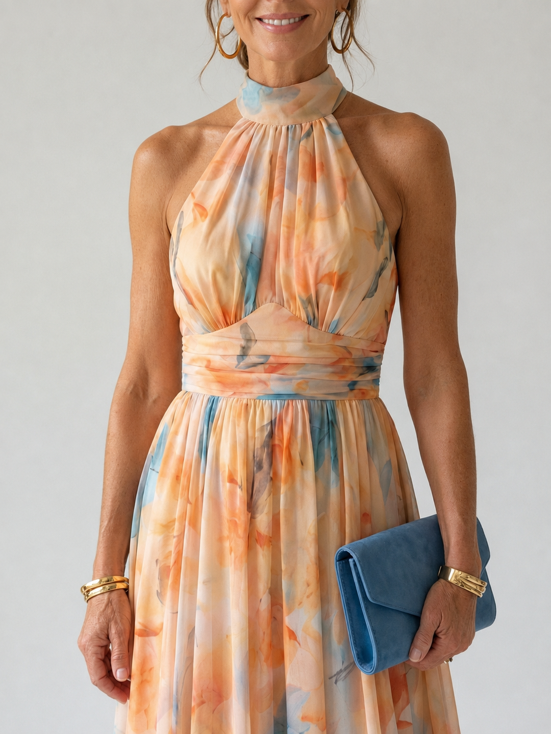 Elin | Soft Halter Midi Dress