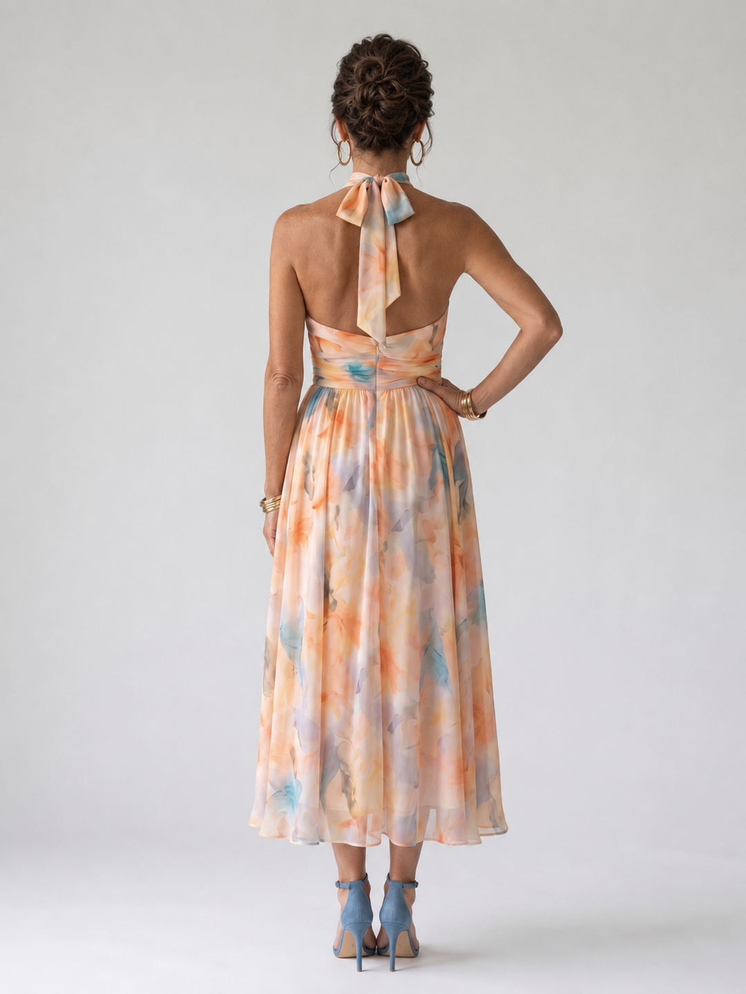 Elin | Soft Halter Midi Dress