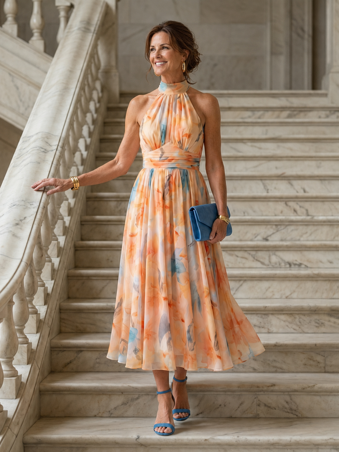 Elin | Soft Halter Midi Dress