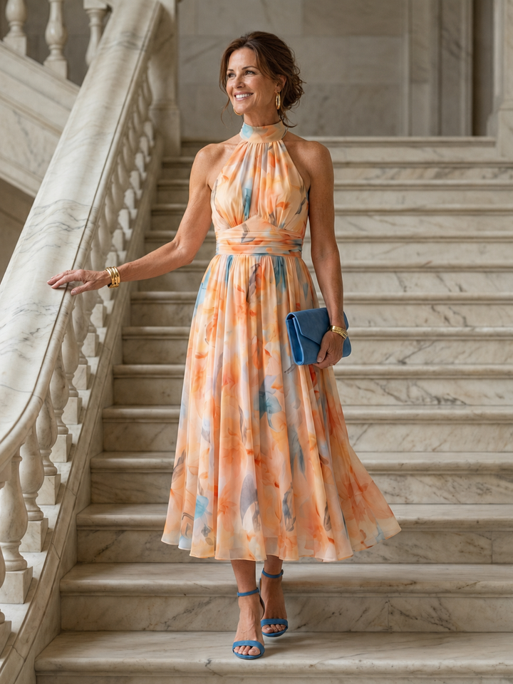 Elin | Soft Halter Midi Dress