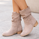 Elena | Suede-Look Cushioned Mid-Calf Boots for Women