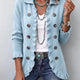 Cecilia | Ribbed Knit Ruffle Jacket for Women