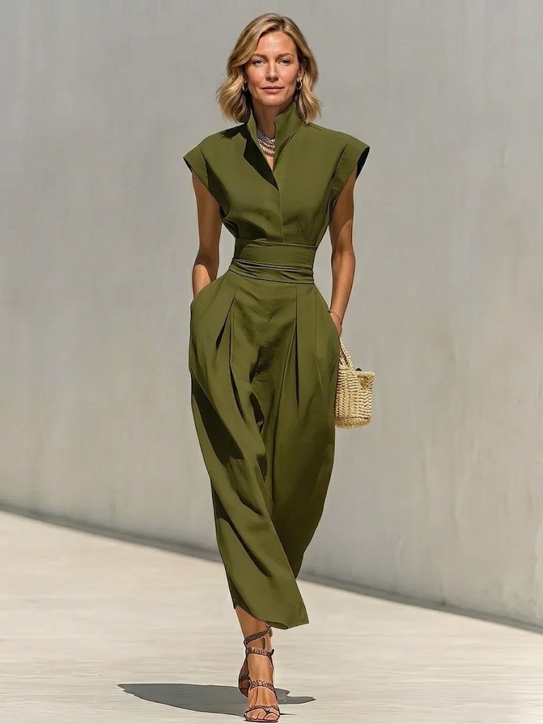 Sabine high-neck two-piece skirt set by Bennett and Lowe, stylish dress with fitted top and flowing skirt.