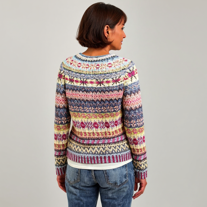 Kelsey | Heather Multi Fair Isle Patterned Sweater