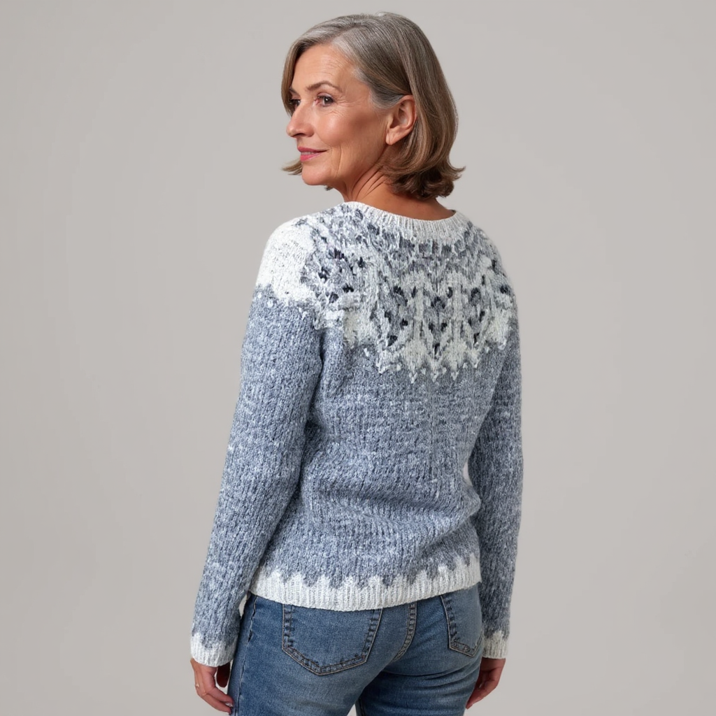 Stephanie | Frosted Snowflake Patterned Sweater