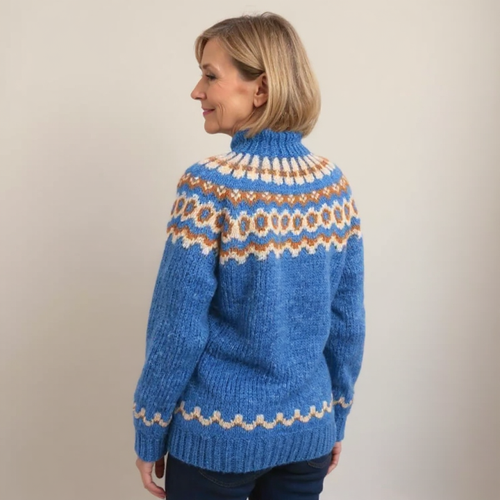Andrea | Ring Pattern Yoke Patterned Sweater