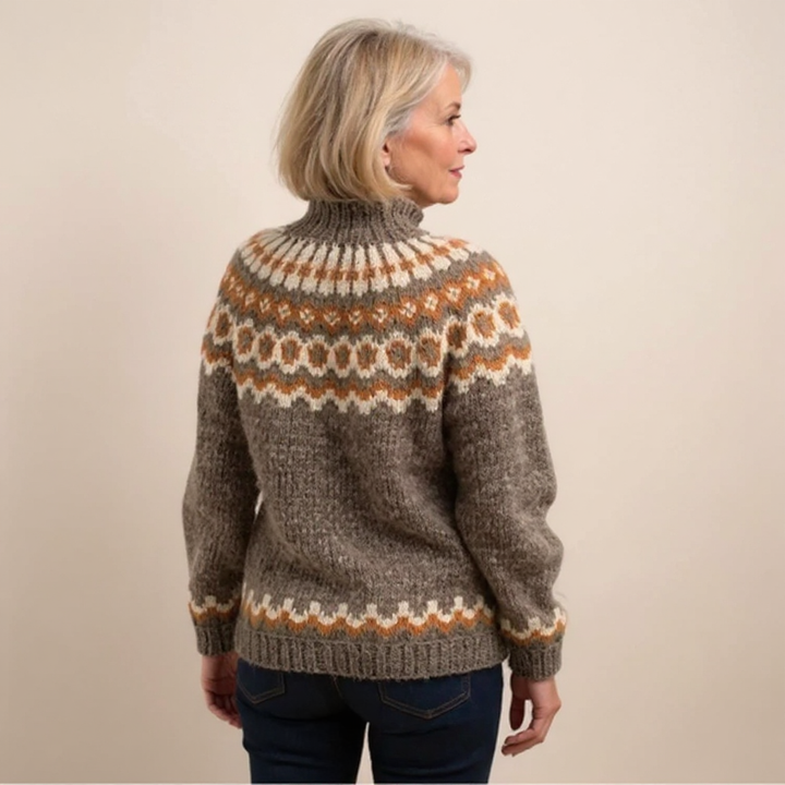 Andrea | Ring Pattern Yoke Patterned Sweater