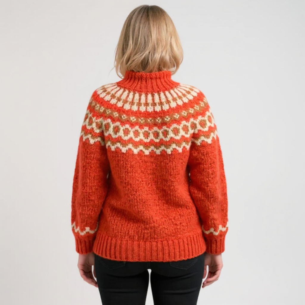 Andrea | Ring Pattern Yoke Patterned Sweater