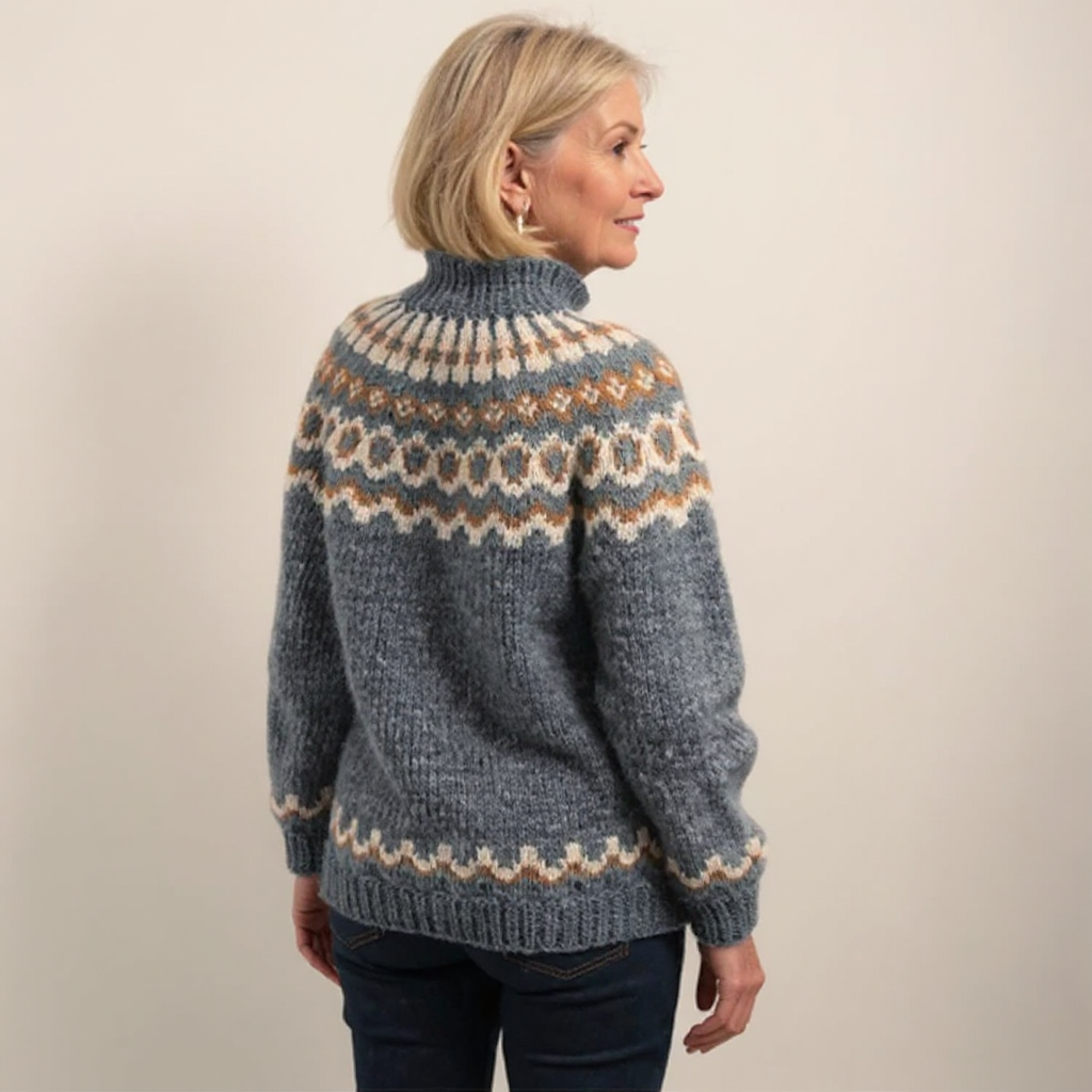 Andrea | Ring Pattern Yoke Patterned Sweater