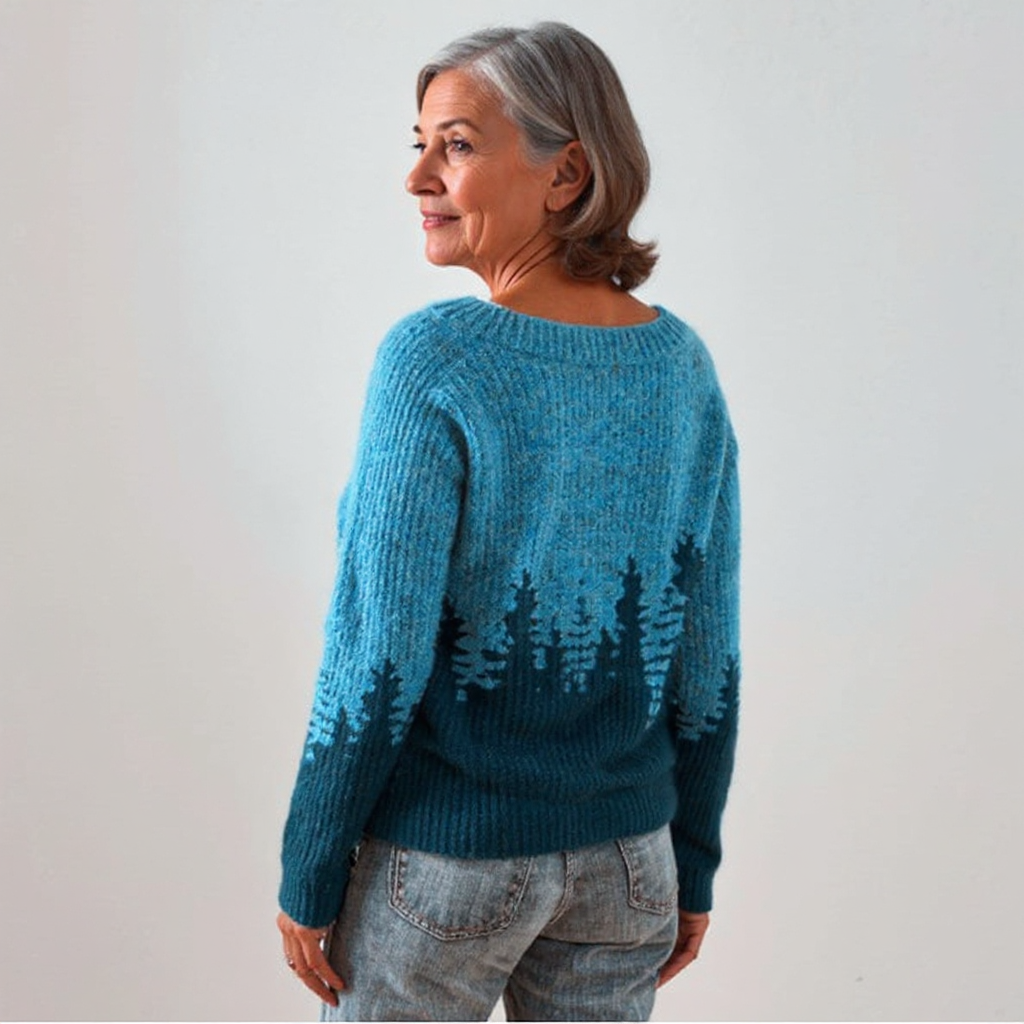Hailey | Pine Forest Patterned Sweater
