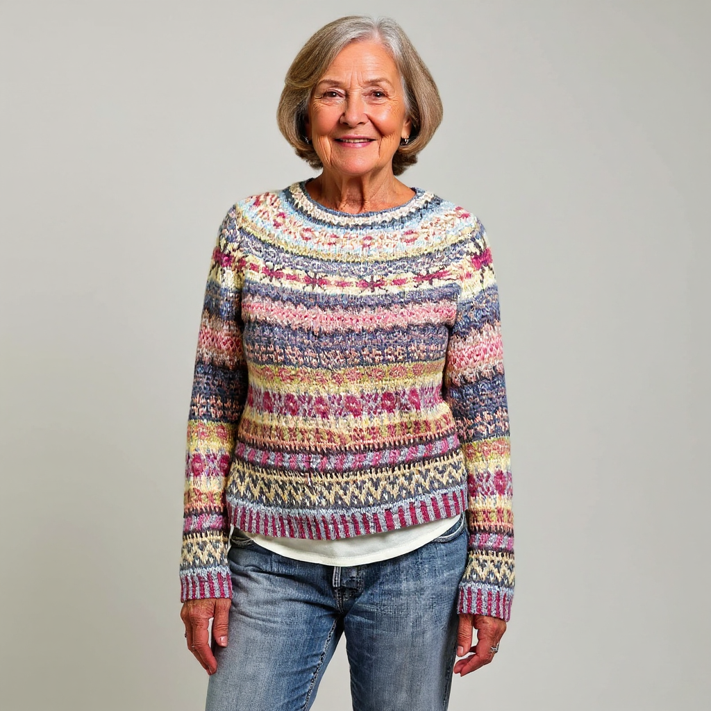 Kelsey | Heather Multi Fair Isle Patterned Sweater