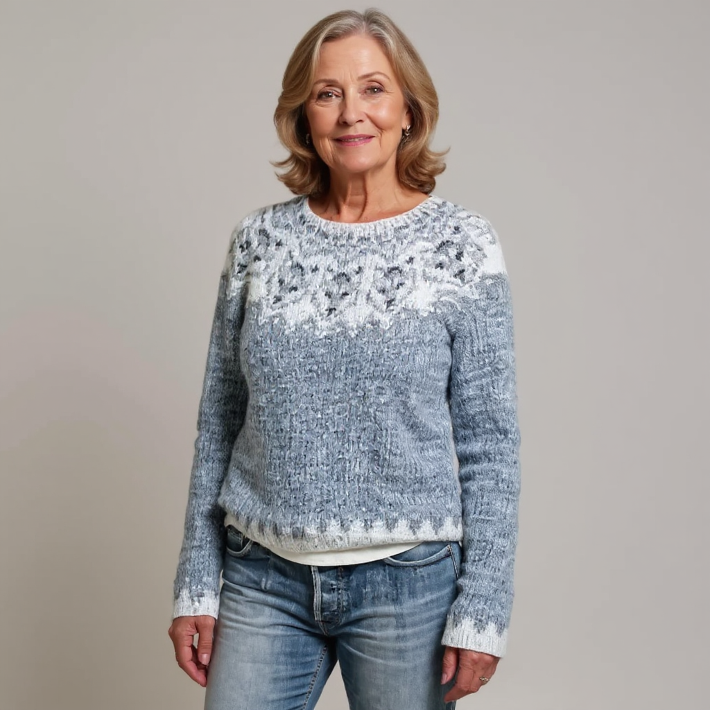 Stephanie | Frosted Snowflake Patterned Sweater