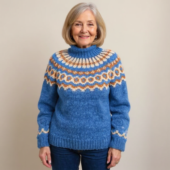 Andrea | Ring Pattern Yoke Patterned Sweater