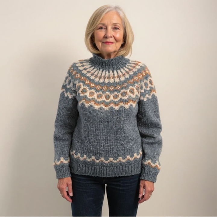 Andrea | Ring Pattern Yoke Patterned Sweater