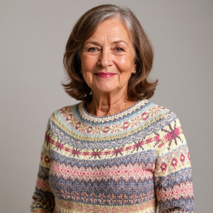 Kelsey | Heather Multi Fair Isle Patterned Sweater
