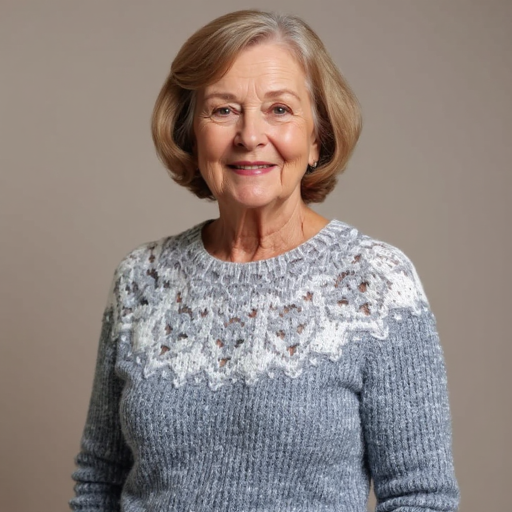 Stephanie | Frosted Snowflake Patterned Sweater