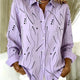 Colette | Abstract-Print Button Blouse